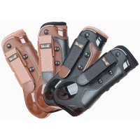 Protector tendones cascara y cuero T de T brun, contrastes noirs