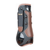 Protector tendones cascara y cuero T de T brun, contrastes noirs