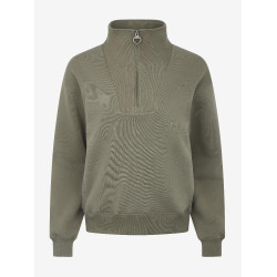 Jersey LeMieux con cremallera de un cuarto Keira para mujer Romero Verde