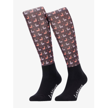 Calcetines Harlow Mini LeMieux Froostie Pony estampado Llamas damson