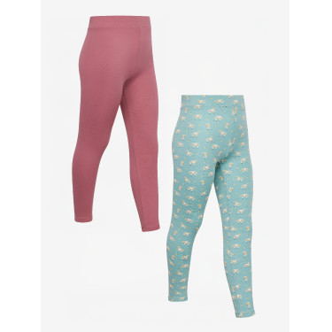 Leggings Mini LeMieux por 2 Limón / peonía Leggings Mini LeMieux por 2 Limón / peonía