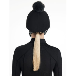 Gorro con pompón LeMieux desmontable Clásico Negro Gorro con pompón LeMieux desmontable Clásico Negro