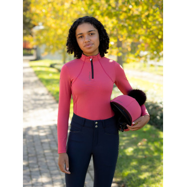 Capa base LeMieux Young Rider Classique de manga larga Arándano Rosa