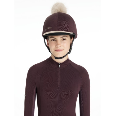 Gorro con pompón LeMieux desmontable Clásico Ciruela damascena Violeta