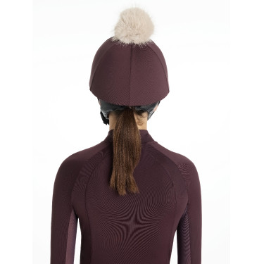 Gorro con pompón LeMieux desmontable Clásico Ciruela damascena Violeta