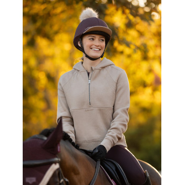 Gorro con pompón LeMieux desmontable Clásico Ciruela damascena Violeta