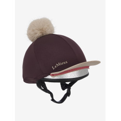 Gorro con pompón LeMieux desmontable Clásico Ciruela damascena Violeta