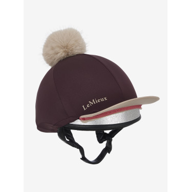 Gorro con pompón LeMieux desmontable Clásico Ciruela damascena Violeta