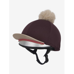 Gorro con pompón LeMieux desmontable Clásico Ciruela damascena Violeta