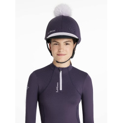 Gorro con pompón LeMieux desmontable Clásico Enebro Violeta