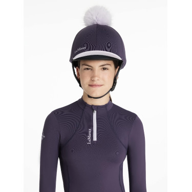 Gorro con pompón LeMieux desmontable Clásico Enebro Violeta