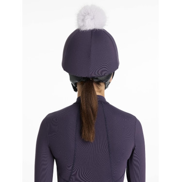 Gorro con pompón LeMieux desmontable Clásico Enebro Violeta