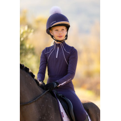 Gorro con pompón LeMieux desmontable Clásico Enebro Violeta