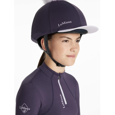 Gorro con pompón LeMieux desmontable Clásico Enebro Violeta
