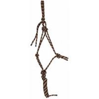 Cabezada de nudos con ramal T de T Marrón / beige