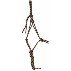 Cabezada de nudos con ramal T de T Marrón / beige