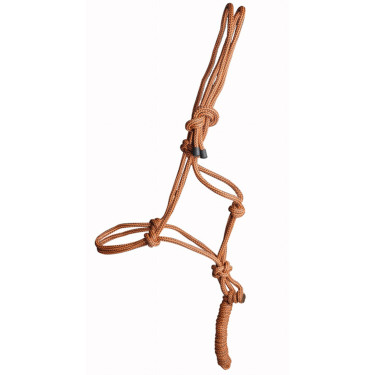 Cabezada de nudos con ramal T de T Marrón / naranja Cabezada de nudos con ramal T de T Marrón / naranja