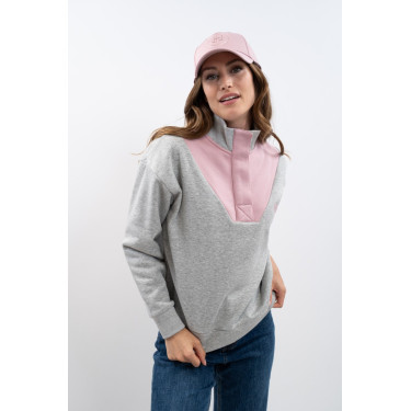 Sudadera Harcour Ambre Gris jaspeado / rosa claro Sudadera Harcour Ambre Gris jaspeado / rosa claro