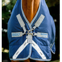 Cobertura Horseware Rhino Wug Turnout 0g Negro / gris titanio / azul clásico Cobertura Horseware Rhino Wug Turnout 0g Negro / gris titanio / azul clásico