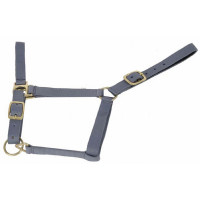 Cabezada de cuadra piel suedina T de T Gris