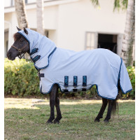 Cobertura Horseware con cuello irrompible Amigo para mini Tiza / marino / rosa Blanco