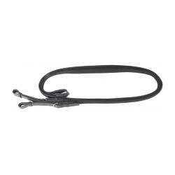 Riendas alemanas tejidas T de T Negro