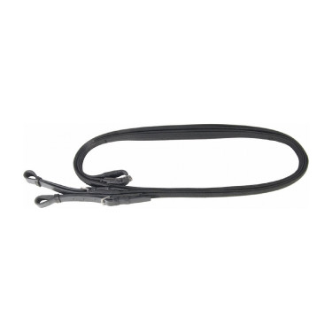 Riendas alemanas tejidas T de T Negro