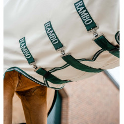 Cobertura integral Horseware Rambo Hoody 0g Tiza / verde cazador / plata Blanco Cobertura integral Horseware Rambo Hoody 0g Tiza / verde cazador / plata Blanco