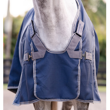 Manta de box Horseware Rambo Optimo 0g Marino / tormenta / gris plateado Manta de box Horseware Rambo Optimo 0g Marino / tormenta / gris plateado