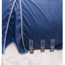 Manta de box Horseware Rambo Optimo 0g Marino / tormenta / gris plateado Azul marino