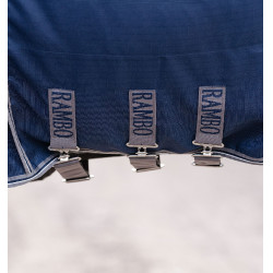 Manta de box Horseware Rambo Optimo 0g Marino / tormenta / gris plateado Azul marino