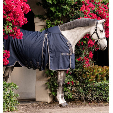 Manta de box Horseware Rambo Optimo 0g Marino / tormenta / gris plateado Manta de box Horseware Rambo Optimo 0g Marino / tormenta / gris plateado