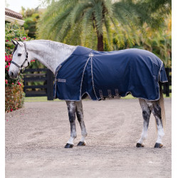 Manta de box Horseware Rambo Optimo 0g Marino / tormenta / gris plateado Azul marino