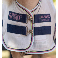 Cubre-moscas Horseware Amigo Bug Rug Petite 0g Plata / limón / marino / rosa / azul