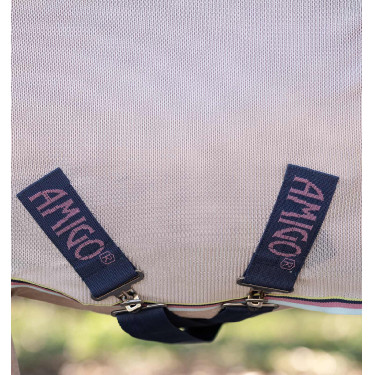 Cubre-moscas Horseware Amigo Bug Rug Petite 0g Plata / limón / marino / rosa / azul