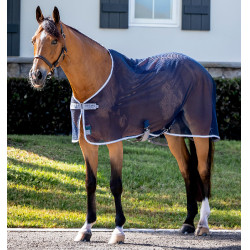Camisa secante de malla Horseware Amigo 0g Marino / gris titanio / plata