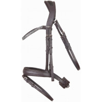 Cabezada testera anatomica Hopper strass T de T Marrón / plata