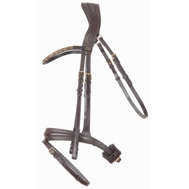Cabezada testera anatomica Hopper strass T de T Cabezada testera anatomica Hopper strass T de T