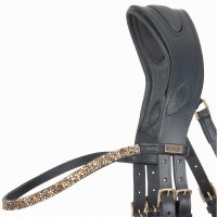 Cabezada testera anatomica Hopper strass T de T Marrón / plata