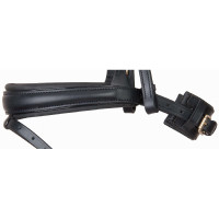 Cabezada testera anatomica Hopper strass T de T Negro / dorado