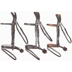 Cabezada testera anatomica Matisse T de T Marrón / blanco