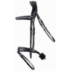 Cabezada testera anatomica Matisse T de T Negro / negro