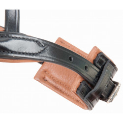 Cabezada testera anatomica Matisse T de T Negro / blanco