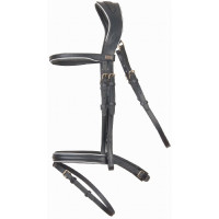 Cabezada testera anatomica Velzaquez T de T Negro / blanco