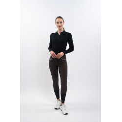 Pantalón polar de equitación Harcour Jaipur Cacao Marrón
