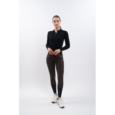 Pantalón polar de equitación Harcour Jaipur Cacao Marrón