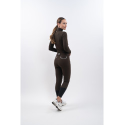Pantalón polar de equitación Harcour Jaipur Cacao Marrón