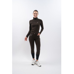 Pantalón polar de equitación Harcour Jaipur Cacao Marrón