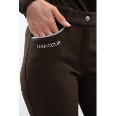 Pantalón polar de equitación Harcour Jaipur Cacao Marrón