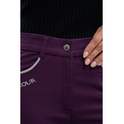 Pantalón polar de equitación Harcour Jaipur Higo Violeta
